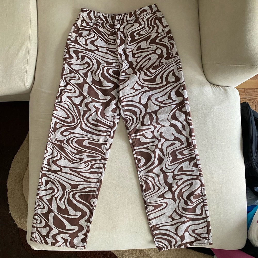 Tiger Mist Brown and White Swirl Jeans